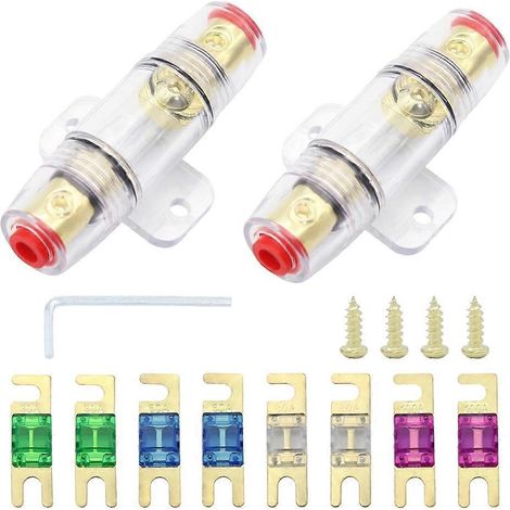 jeu de porte-fusibles 30A 60A 80A 100A pour autoradio (rénovation audio). (1/5)