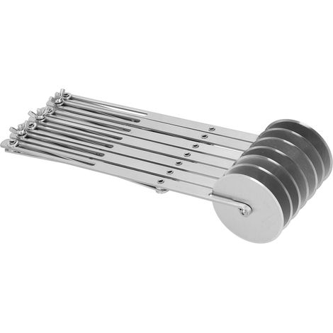 Coupe-pizza multi-roues en acier inoxydable, outil de découpe pour pâte, pâtisserie et pain, pour la cuisine et la pâtisserie (7 roues). (1/5)