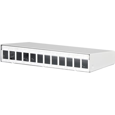 Metz Connect Keystone AP-Gehäuse 12 Port blanco puro, sin equipar, 130861-1202KE