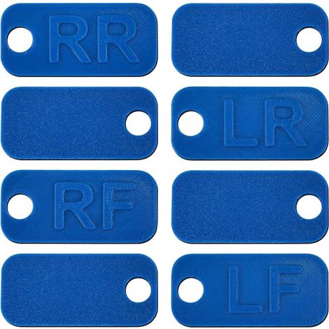 Lot de 8 marqueurs de pneus pour changement de pneus - Convient pour valves de pneus, marqueurs de pneus RR, LR, RF, LF pour le stockage et le positionnement des pneus (1/5)