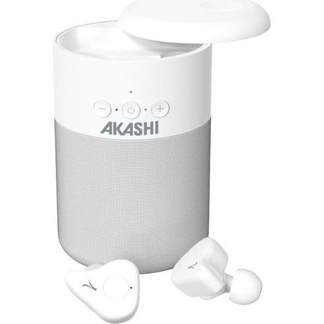 Kit Audio 2 en 1 - Akashi - Enceinte Bluetooth 5W - Écouteurs Sans Fil - Bluetooth 5.1 - Autonomie 70h (1/5)