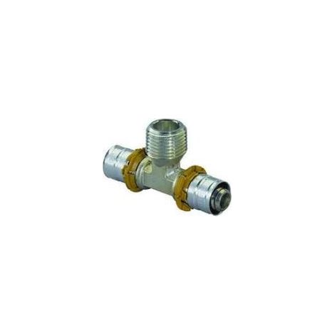 Uponor S-Press PLUS T-pieza con rosca macho 25-R3/4"MT-25, 1070593
