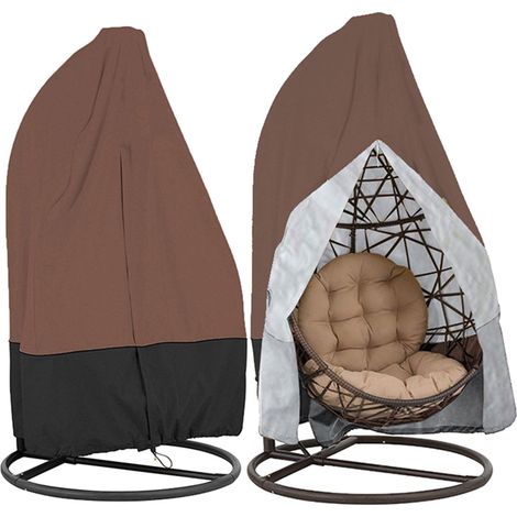 Housse Pour Fauteuil Œuf Suspendu - Polyester 190T Enduit PU - Imperméable UV Résistant Vent - Extérieur Jardin Terrasse - 190 x 115 cm - 1 Pièce (1/5)