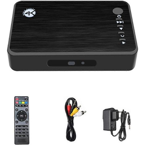 Lecteur multimédia 4K Ultra HD pour voiture, TV, carte SD MMC RMVB MP3, disque dur externe USB, clé USB, boîtier lecteur multimédia, prise UE