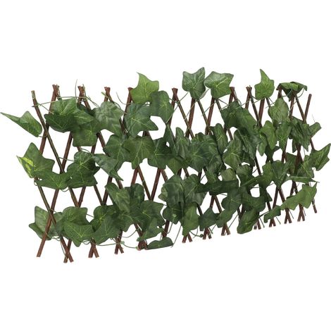 Haie artificielle extensible, imperméable, protection solaire, topiaire artificielle pour jardin, feuilles de vigne vierge (1/5)