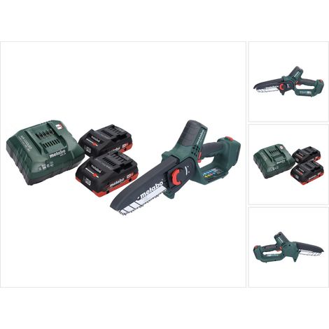 Metabo MS 18 LTX 15 scie sans fil 18 V 15 cm 5 m/s + 2x batterie 4,0 Ah + chargeur
