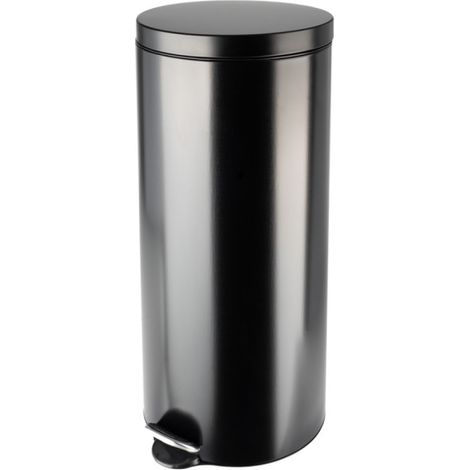 Poubelle de cuisine à pédale 30L Selekta Coloris - Noir (1/5)