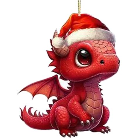 Pendentif Dinosaure Acrylique - Décoration Arbre De Noël - Ornements Maison Fêtes - Lot De 1 Pièce (1/4)