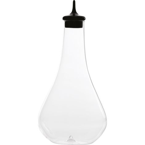 Zafferano Bottiglia Pirolo in Vetro Borosilicato Soffiato a Mano Colore Nero Design Ispirato agli Scacchi Elegante e Funzionale per la Tavola