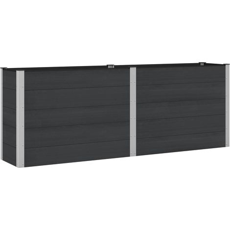 Maison Exclusive - Jardinière surélevée Noir 250 x 50 x 91 cm (1/5)