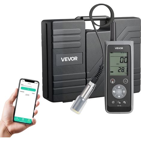 VEVOR Misuratore di Ossigeno Disciolto, Intervallo di Misurazione 0,0-50,0 mg/L, Kit Portatile per Misurazione deOssigeno Disciolto, Set Membrane Custodia per Trasporto, Ossigenatore per Laghetto