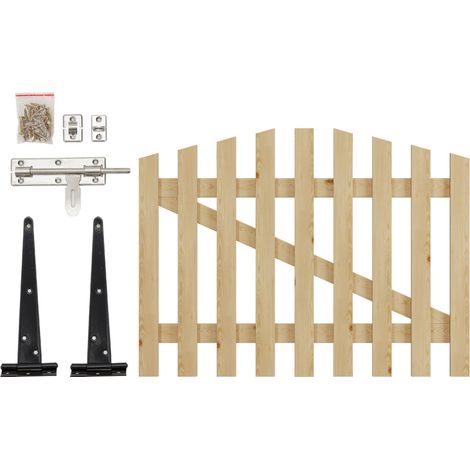 Outdoor Picket Fence Gate Entrance for Gardens, Yards, and Patios W 120cm H 90cm (1/5)