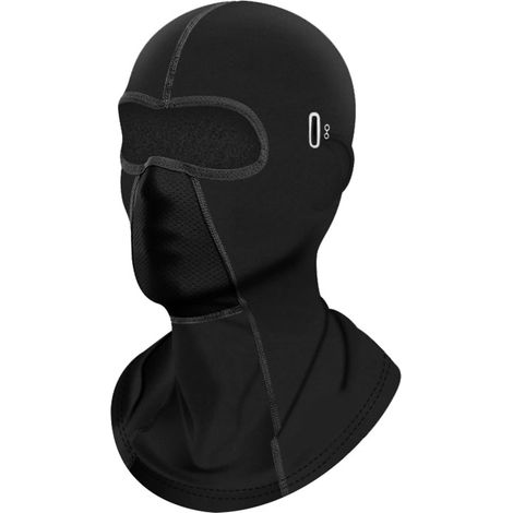 Cagoule chaude d'hiver, chapeau de sport coupe-vent, adapté aux sports de plein air, deux pièces, noir et gris, unisexe, taille unique. (1/5)