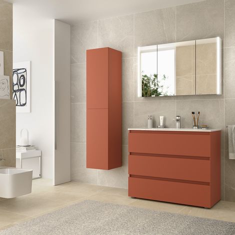 Salgar Schrank SPIRIT 1000 3 Metallauszug mit Softeinzug TERRACOTA 997 x 810 x 450 mm (1/3)