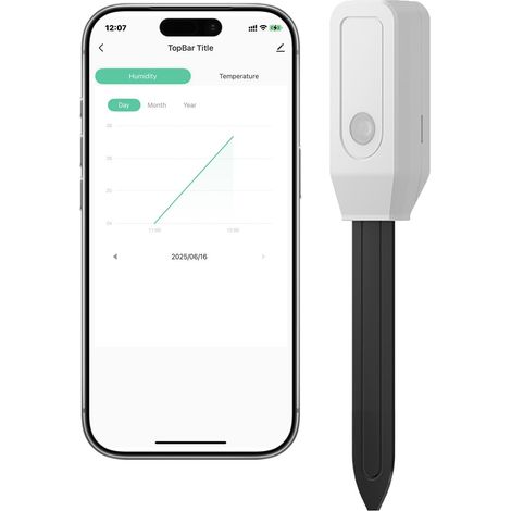 Humidimètre intelligent pour sol Capteur d'humidité du sol pour plantes, hygromètre pour sol, compatible avec l'application Smart Life, Alexa et Google Assistant (1/5)