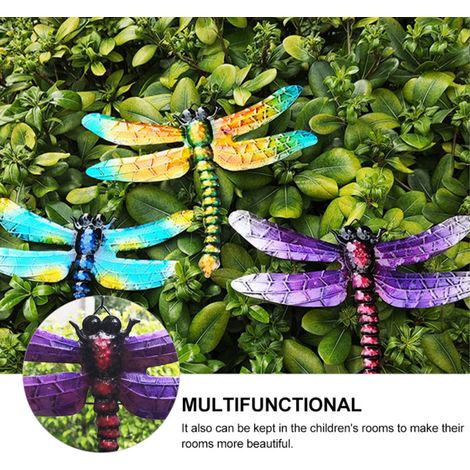 Libellule murale en fer forgé pour jardin, terrasse, véranda, balcon ou patio – décoration intérieure et extérieure (1/5)