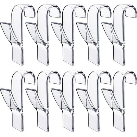 10 Pièces Crochet Seche Serviette,Crochet Radiateur Seche Serviette,Peignoirs,Plastique,Pour Tous Les Radiateurs Standards,Salle De Bain Et Cuisine,Flexibles,Amovibles(Transparent) (1/4)