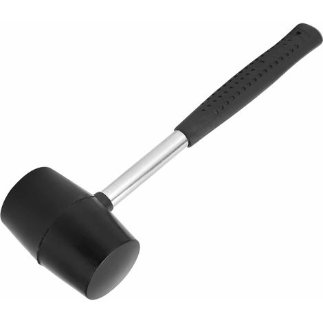 Marteau caoutchouc double face avec manche en acier, outil industriel de frappe, 260mm (1/5)