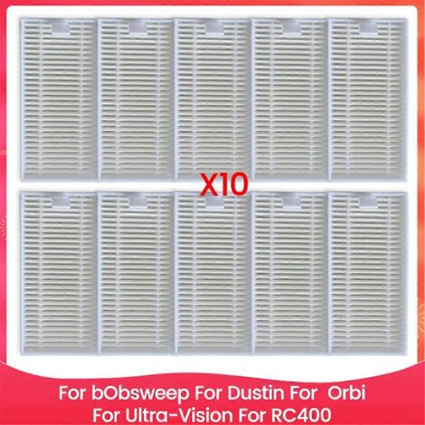 Lot de 10 filtres de rechange pour aspirateurs Bobsweep, Dustin, Orbi, Ultra-Vision et RC400.