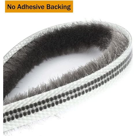 Wetterfeste Bürste, 10 m (L) x 7 mm (B) x 6 mm (T) Klebstoff für Fensterrahmen – Hochdichte Filzdichtungsleiste – Türzugluftstopper