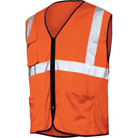 Issaline 01265-032 Orange perforierte Netz-Arbeitsweste XL/XXL