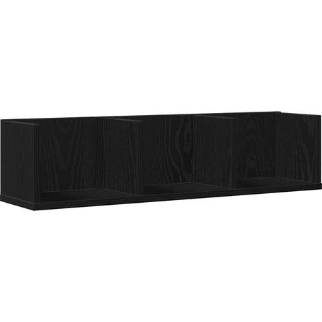Maison Exclusive - Wandregal Schwarz Eichen-Optik 75 x 18 x 18 cm