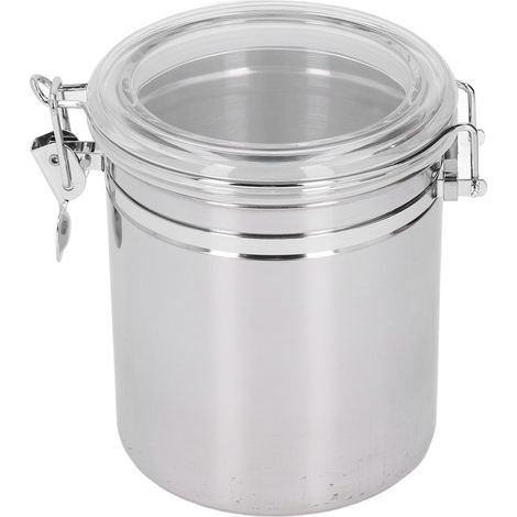 Edelstahl-Vorratsdose, luftdicht verschlossen, für Trockenfrüchte, Milchpulver und Tee, groß, 1600 ml (1/5)