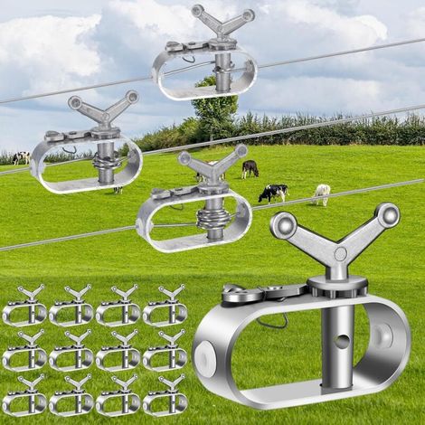 Filtres pour câbles de clôture électrique - adaptés à divers environnements - paquet de 12, argent (1/5)