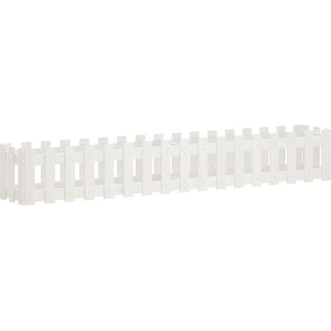 Maison Exclusive - Hochbeet Lattenzaun-Design Weiß 200x30x30 cm M