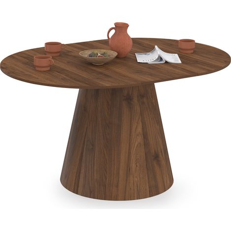 ANGELE tavolo da pranzo rotondo allungabile 4-8 persone noce 110-150 cm