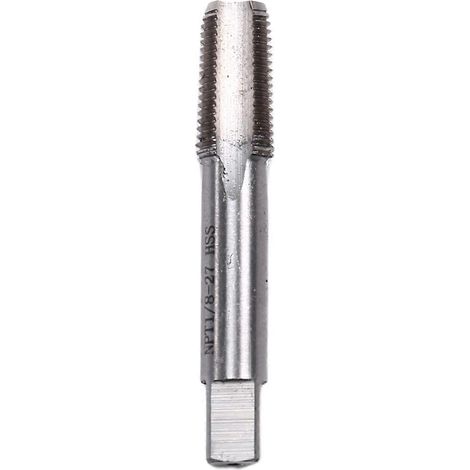 Taraud conique NPT 1/8" - 27 1/8 pouces, pour une utilisation pratique dans l'entretien, la réparation et le bricolage.-AquaForge (1/5)