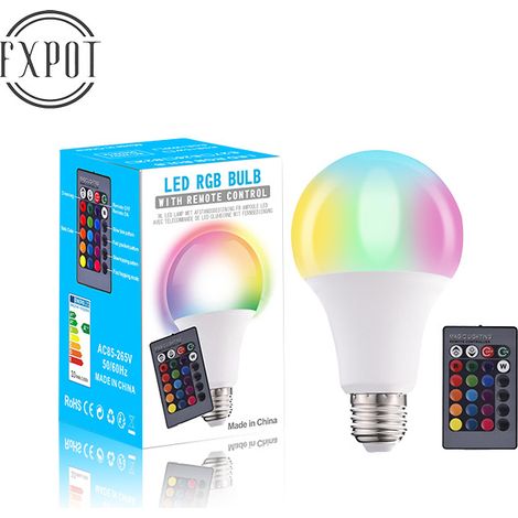 Ampoule LED RGB Intelligente Tuya 15W A80 E27, Contrôle App + Télécommande, Dimmable avec Mémoire, AC85-265V (1/5)