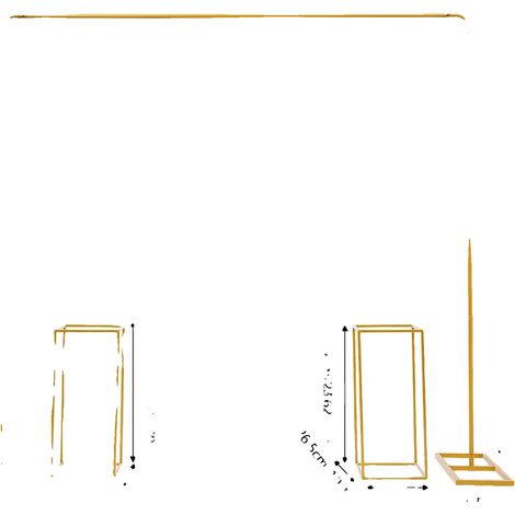 Luftballonbogenständer, einschließlich Blumenständer, anpassbare Dekoration, M, Gold (1/2)