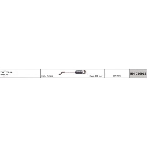 MAORI tractor MP862M cable de freno motor con muelle 940mm cable código 026918