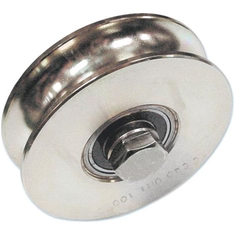 RUOTA X CANCELLI C/BULLONE FC315 Ø100MM 1 CUSCINETTO GOLA U (1/2)