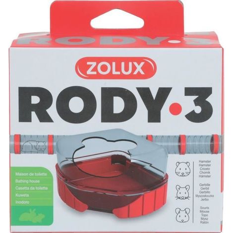 Maison de toilette pour cages Rody3 - ZOLUX - Rodylounge - Pour petits rongeur - Grenadine (1/3)