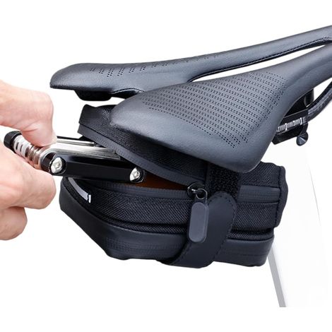 de selle de v lo sacoche de porte bagages poches lat rales (1/5)
