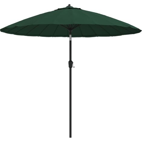 Ombrellone da esterno con palo in alluminio 270 cm verde 020008224