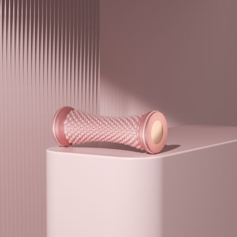 Tragbare Fußmassagerolle – Linderung von Fußsohlenschmerzen, Plantarfasziitis und Muskelverspannungen – Reflexzonenmassagegerät für Männer und Frauen (Pink) (1/4)