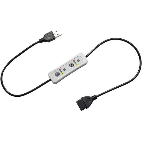 Câble d'extension USB avec minuterie 0,5/1,5/3 h, 60 cm, pour éclairage, ventilateurs de plafond et rubans LED (1/5)