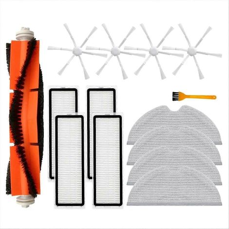 Seitenbürste + HEPA-Filter + Wischmopp für Mi Robot Vacuum Mop, komplettes Wartungsset, Ersatzteile für die tägliche Reinigung, kompatible Ersatzteile, effizientes Ersatzteilset. (1/5)