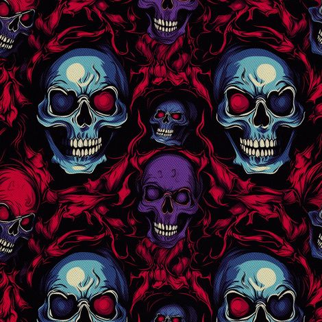 Tela decorativa para exteriores Oxford - Motivo de calavera I DX4643 (1/5)