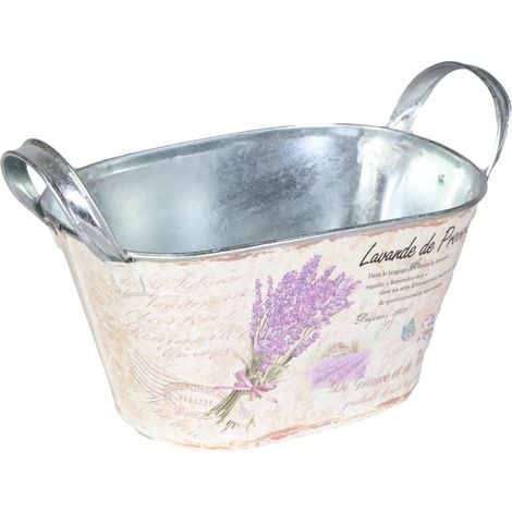 Coperchio ovale decorativo zincato con motivo floreale 24 (1/2)