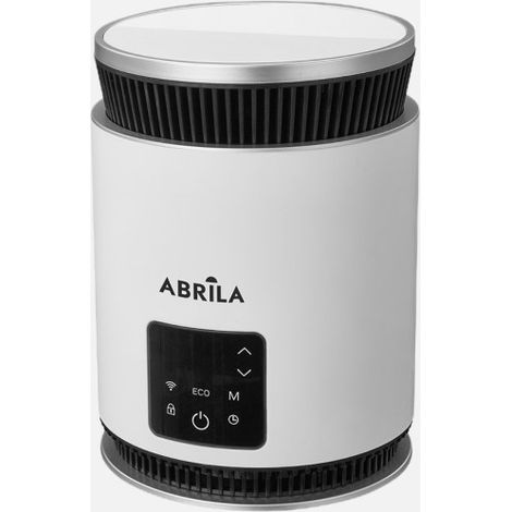 ABRILA - Attica - PTC-Keramik-Heizlüfter Blanco &amp Schwarz 1800W  2 Leistungen  Motor DC  Einstellbare Temperatur  24h Timer  Blanco &amp Schwarz