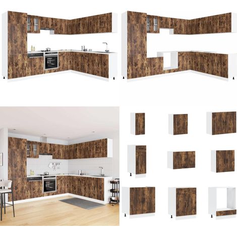vidaXL Ensemble d'armoires de cuisine 14 pcs Kalmar bois d'ingénierie (1/5)
