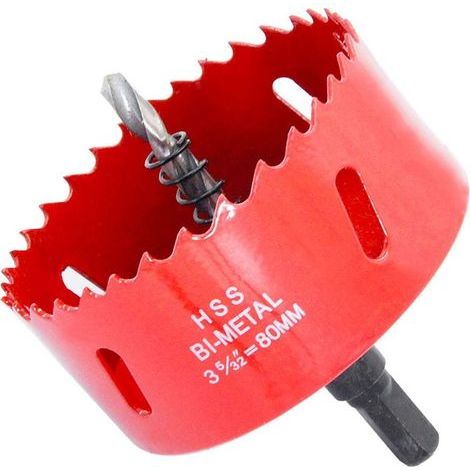 Scie cloche 80mm LAIWEI pour percer des trous dans le bois, le placoplâtre, le PVC, etc. Outil de perçage tranchant et durable (1/5)