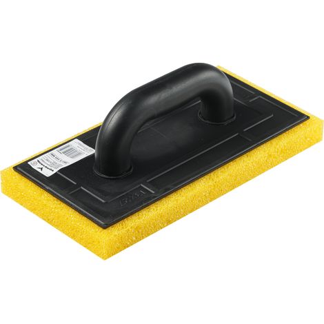 Truelle en plastique avec une éponge fine de 25 mm, 280 x 140 mm, pour le nettoyage après jointoiement, Vorstahl (1/3)