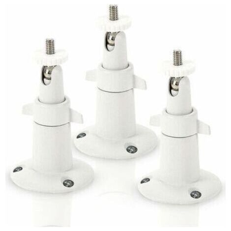 Metal Fixation Murale pour caméra de sécurité Intelligente Arlo - Fixation d'intérieur/extérieur Ajustable pour Les caméras Arlo et Autres modèles compatibles par (3 Pack, Blanc) (1/5)