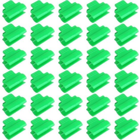 Clips en Plastique pour Serre,100Pièces Pince pour Serre de Jardin Serre Film Pinces Fixations Clips de Serrage pour Plantes, Filet, Tunnel, Cadre D'ombrage (1/4)