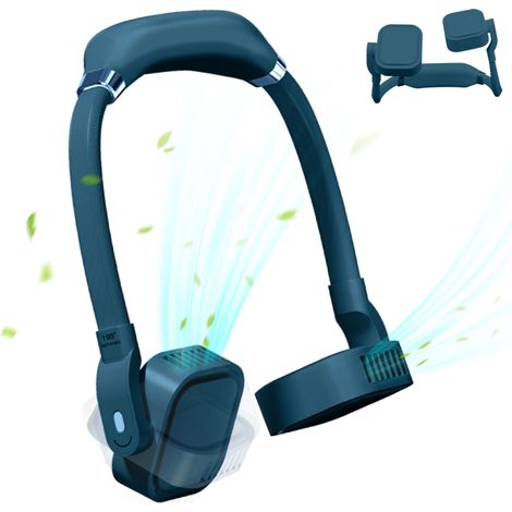 Ventilateur Cou Sans Pales – 360° – 180° Orientable – 3 Vitesses – Sport/Bureau – Confort – Portable (1/5)
